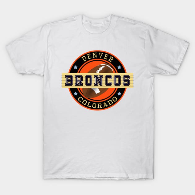 Denver Broncos Football Team Colorado T-Shirt by antarte